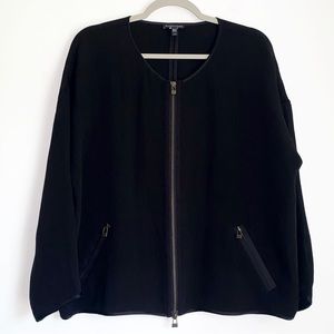 Eileen Fisher Black Zip Front Jacket